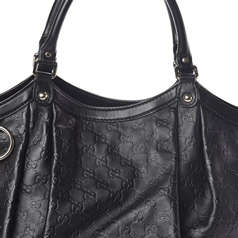 gucci sukey large leather tote|GUCCI Guccissima Large Sukey Tote Black .